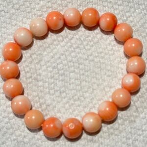 Angel skin Coral BeadEd Bracelet 10mm